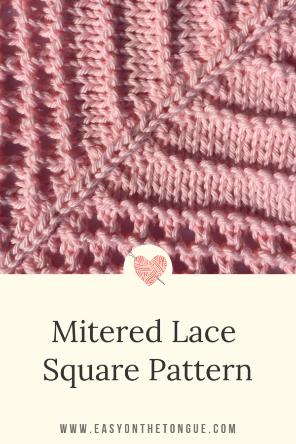 Mitered Lace Square Knitting Pattern